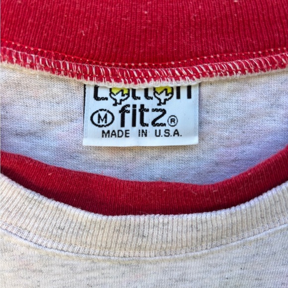 Vintage Dog Graphic Ringer T-Shirt | Cotton Fitz | Made in USA - Picture 5 of 7